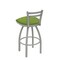 Holland Bar Stool Co 25" Low Back Swivel Counter Stool, Nickel Finish, Canter Kiwi Green Seat 41125AN009 - alternate 3